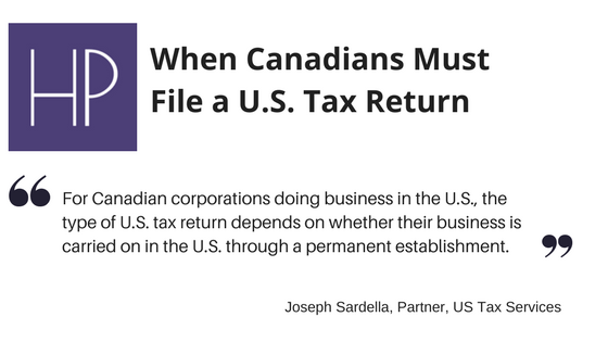 When ​Canadians ​Must ​File ​a ​U.S. ​Tax ​Return
