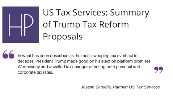 US Tax Services: Summary of Trump Tax Reform Proposals