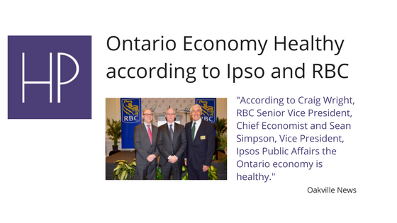 Ontario Economy Healthy according to Ipso and RBC