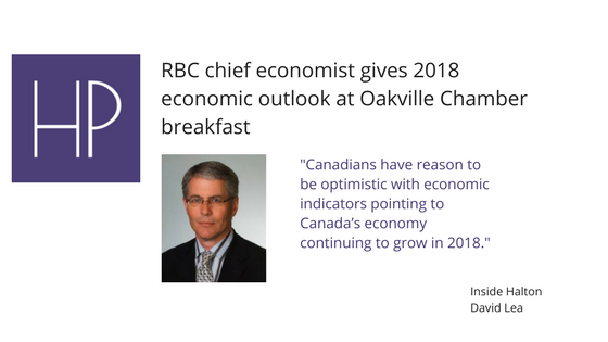 RBC Chief Economist Gives 2018 Economic Outlook at Oakville Chamber Breakfast