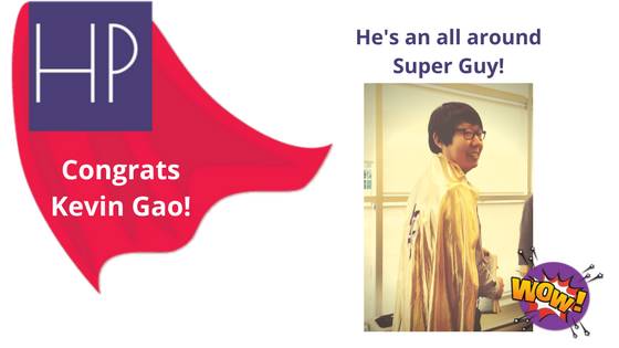Our Superhero of the Month: Kevin Gao!