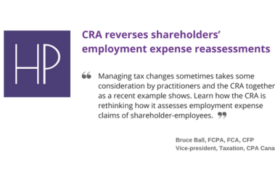 CRA reverses shareholders’ employment expense reassessments