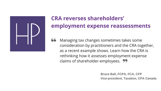 CRA reverses shareholders’ employment expense reassessments