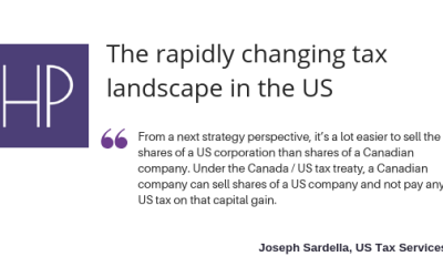 The Rapidly Changing Tax Landscape in the US