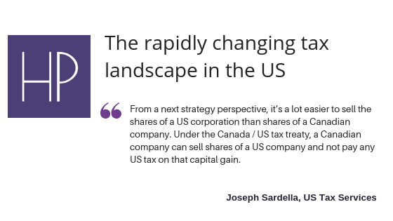 The Rapidly Changing Tax Landscape in the US
