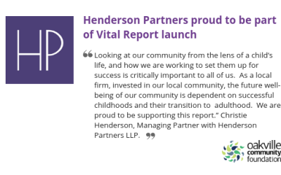 Henderson Partners sponsors new Vital Youth Report from Oakville Community Foundation