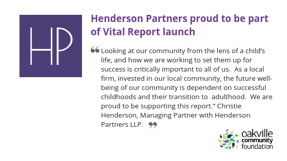 Henderson Partners sponsors new Vital Youth Report from Oakville Community Foundation