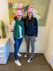 Christie and Robyn in toques